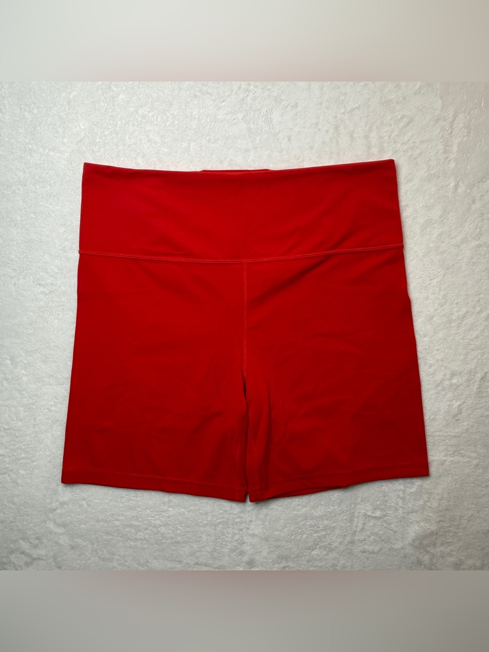 Athleta Elation Ultra High Rise 7" Short Size XL Cardinal Red Buttery Soft Biker